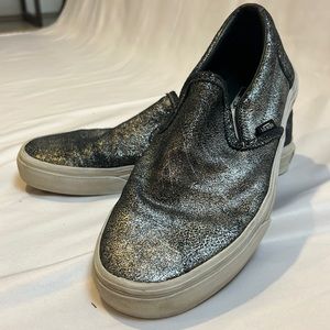 Silver vans size men’s 7.5/9 women’s